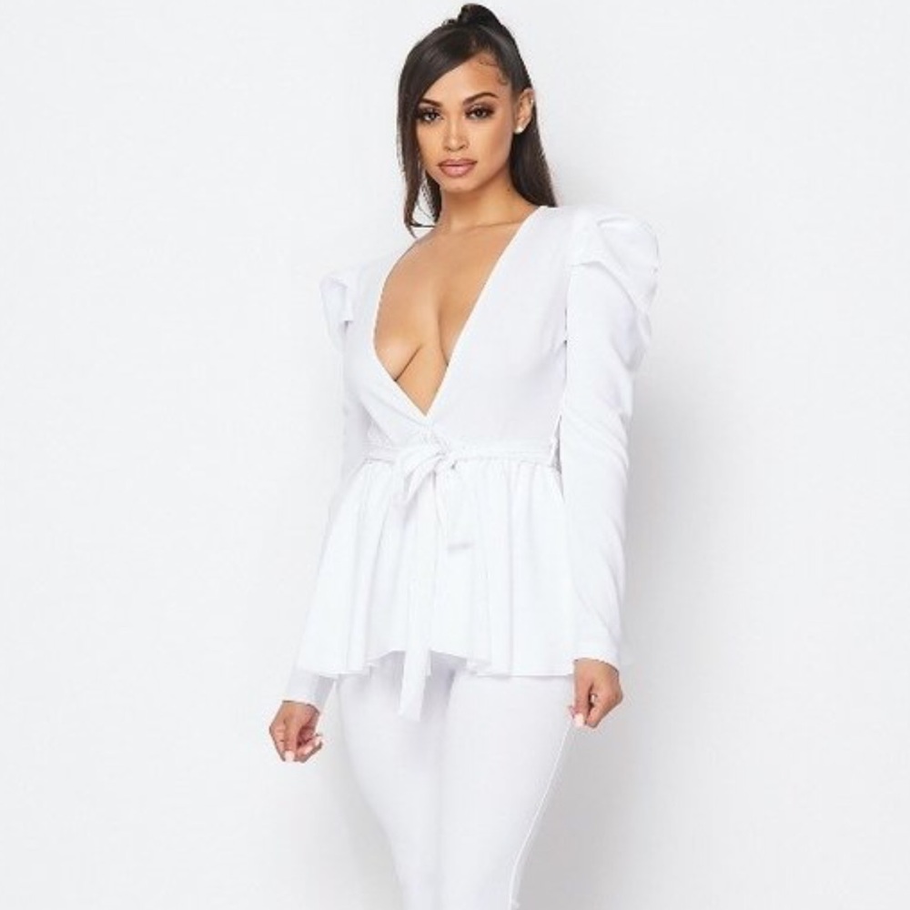 White Pantsuit NWT Size Small